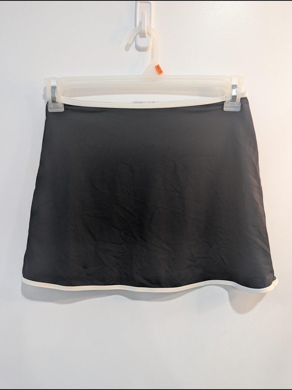 New We Wore What Black Mini Skirt with White Trim Athletic Size Medium